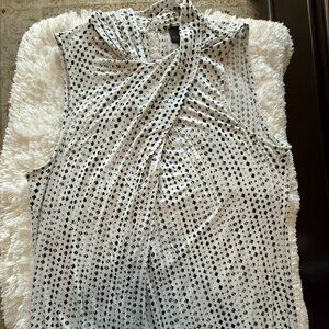 Worthtington - Sleeveless Black/White Blouse